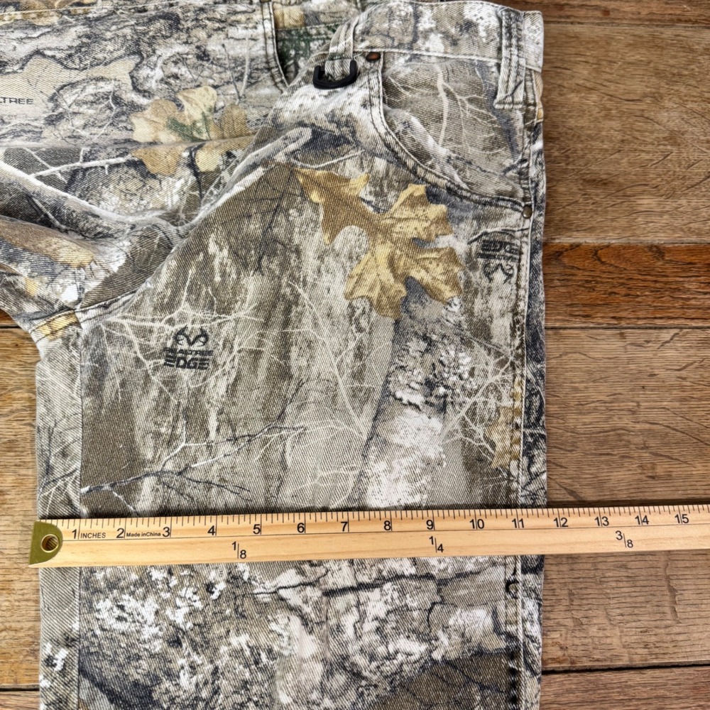 Realtree Camo Pants Men Tag 34x32 RT Edge Cotton Stretch Hunting Trousers Brown - Picture 11 of 15